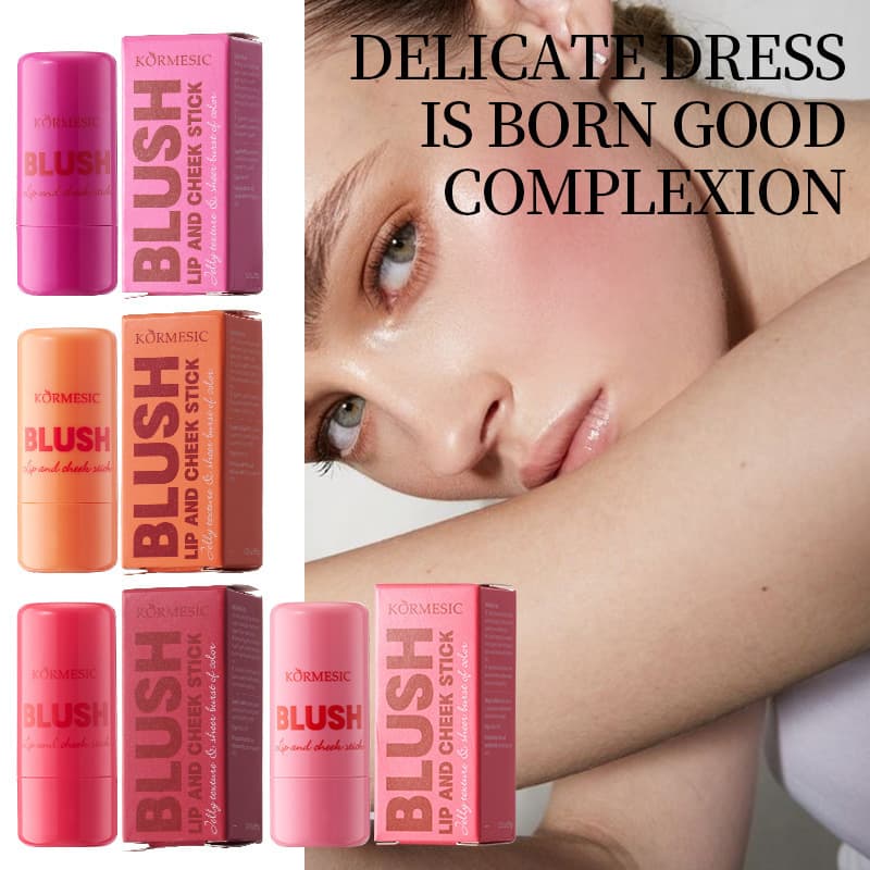 KORMESIC Jelly Blush Stick - Rosy Pink for a Healthy Glow, Cross-border Wholesale from Manufacturer