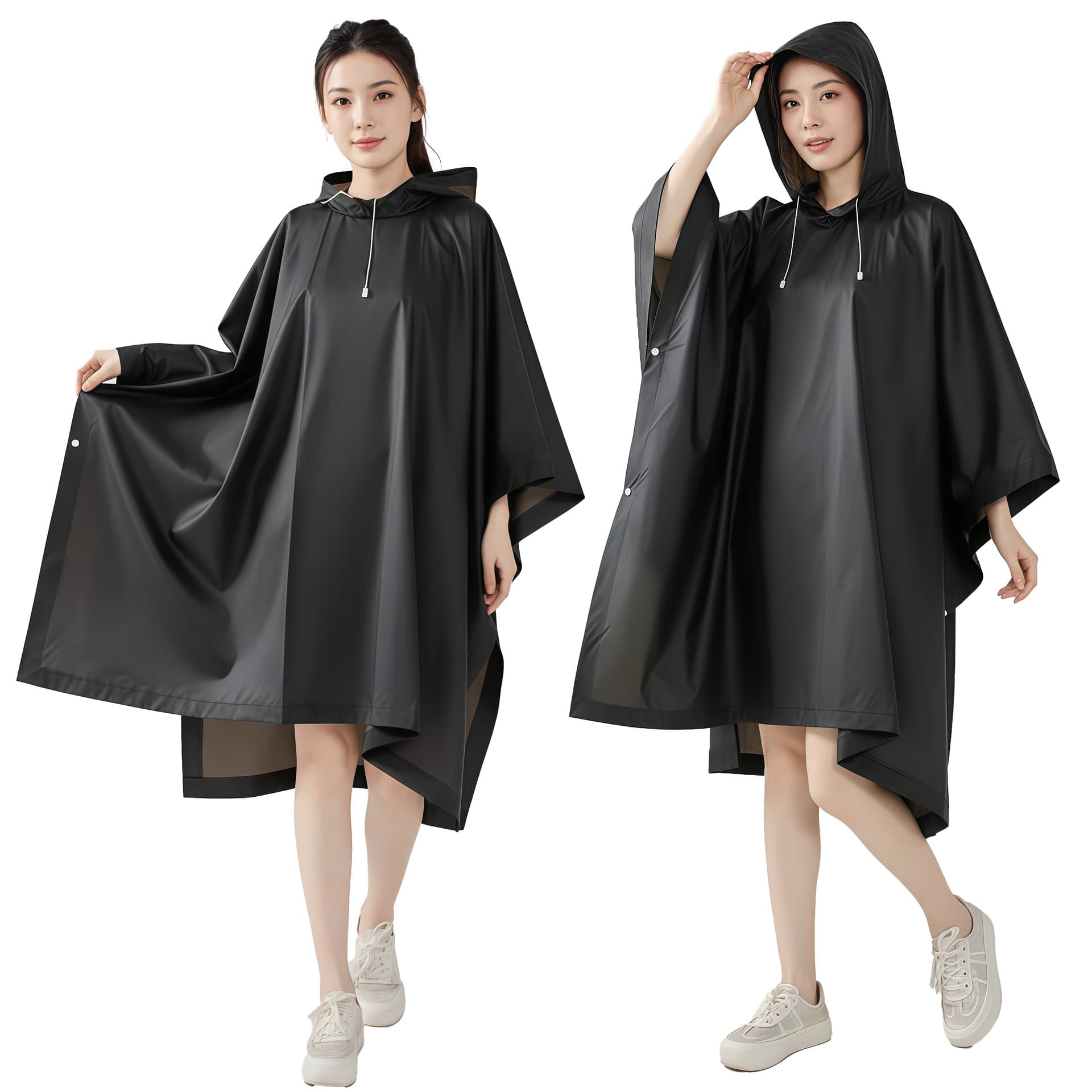 Poncho Raincoat Tarp Multifunctional 3-in-1 Ground Sheet Backpack Hiking Outdoor Camouflage Tactical Hooded Poncho Rain Cape