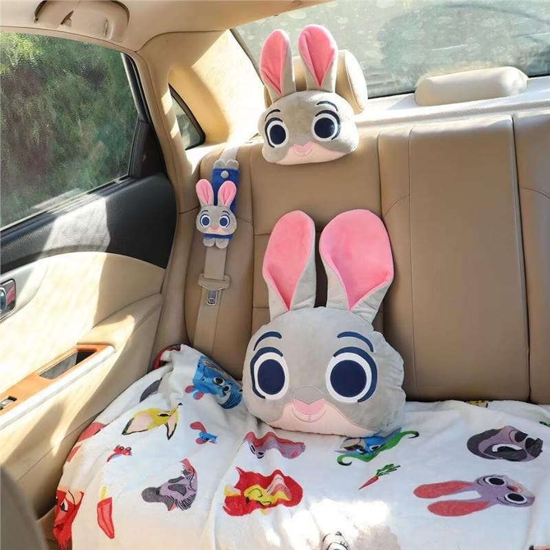 New cute animal fox Nick pillow blanket 2-in-1 Judy rabbit car pillow seat cushion