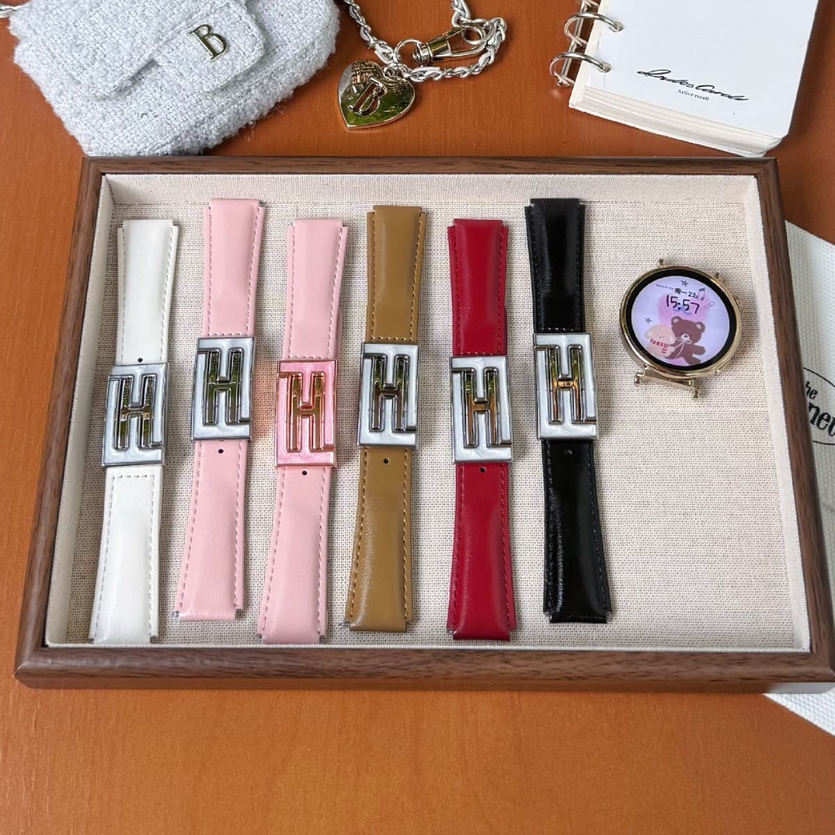 New H-buckle magnetic leather strap compatible with Huawei Watch Fit4/3 Honor GT4 GT5 strap GT6pro