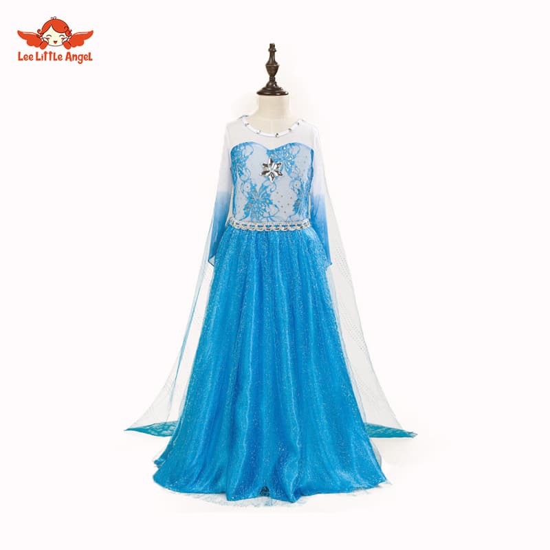 Frozen princess dress, girls' dress, performance costume, Elsa, Cinderella masquerade ball long-sleeved dress