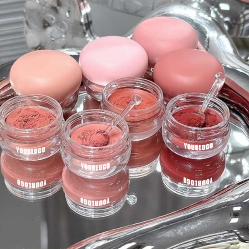 Cross-border lip and cheek dual-use matte hydrating liquid lipstick pigmented liquid lip color nourishing lip oil moisturizing lip gloss pudding lip mud