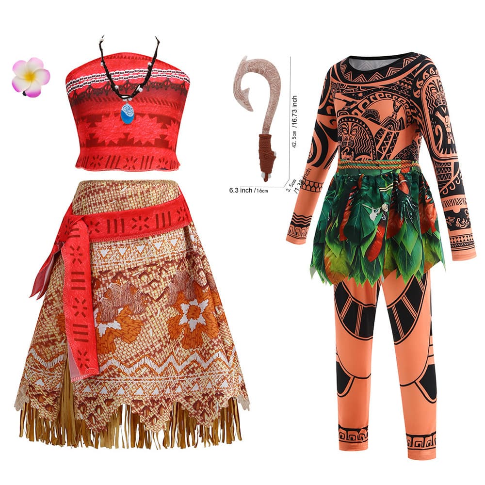European and American Moana 2 Moana cosplay new cross-border goods Amazon cross-border children's performance dress