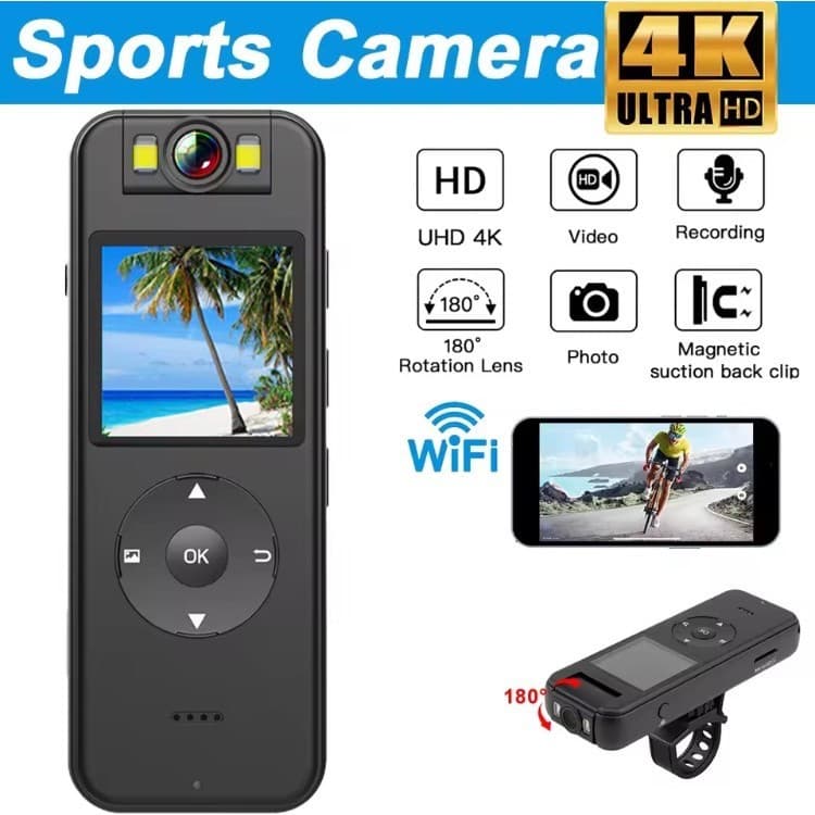 Cross-Border Hot-Selling Product CS09 High-Definition 4K Outdoor Sports Camera Law Enforcement Recorder Wireless WiFi Digital Cycling Camera