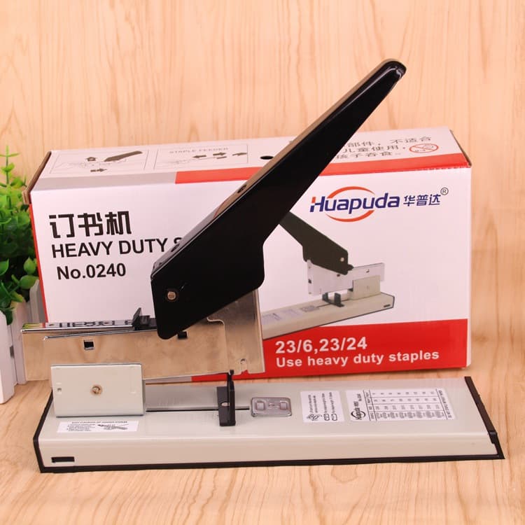 Cross-border Special Supply 240 Heavy Duty Stapler Huapuda Extra Large Stapler Leather Stapler 210 Sheets
