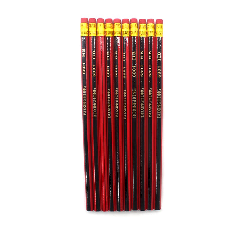 Pencil Wholesale Drawing Sketch Pencil Children's Prize Learning Stationery with Eraser Hexagonal Pencil Elementary Student HB Pencil