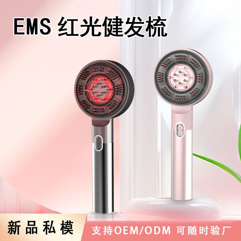 Electric Massage Comb Scalp Applicator EMS Red Light Comb Essence Delivery Comb Hair Care Growth Grab and Knead Massager
