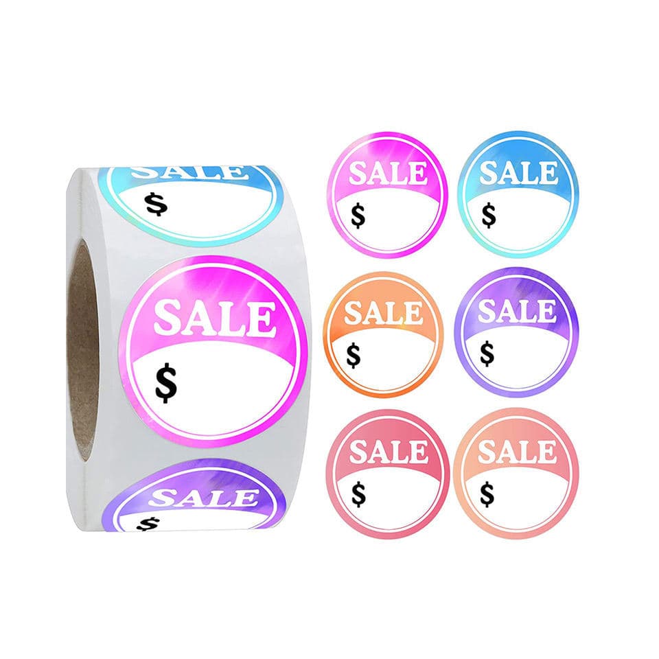 Factory Direct Yard Sale Price Tags Garage Sale Discount Labels Custom Percentage Off Sale Stickers