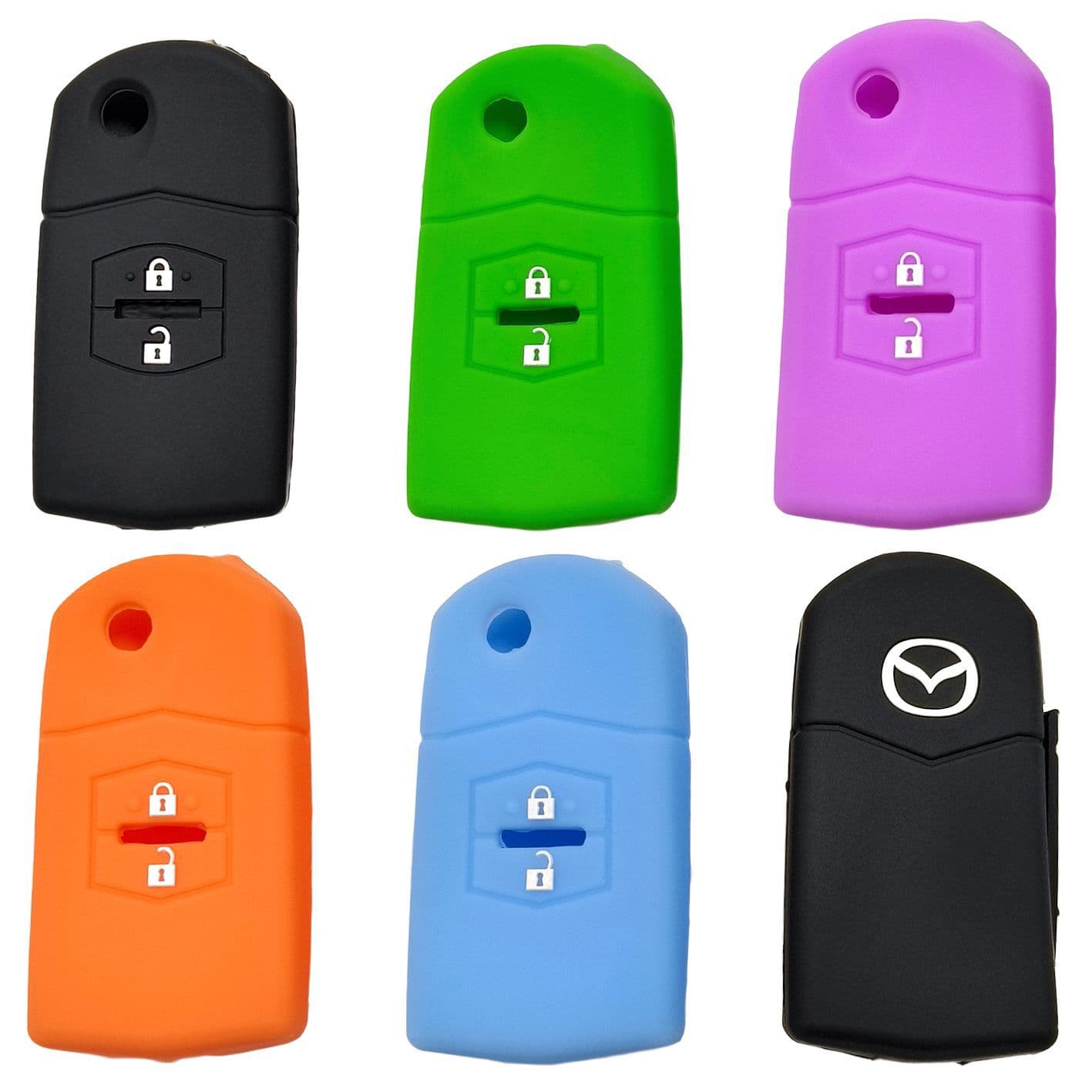 Silicone Key Case Cover for Mazda 2 Jinshang M3 Star Premium MX5 Mazda6 Ruiyi CX-7 Jinshang Folding 2-Button Car Key