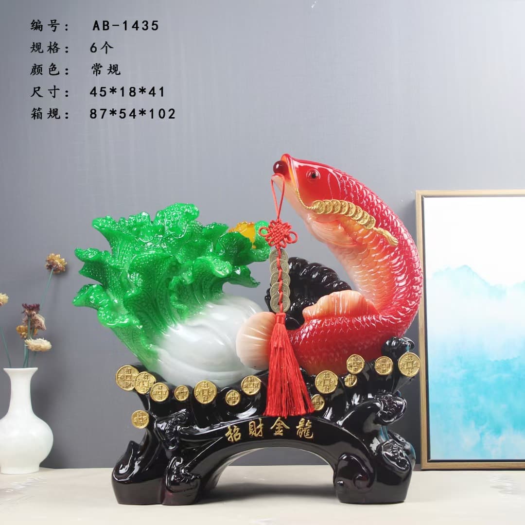 Lucky Arowana, Prosperity for Years, Resin Crafts, Bar, Wine Cabinet, Living Room Ornaments, Opening and Warming Gifts