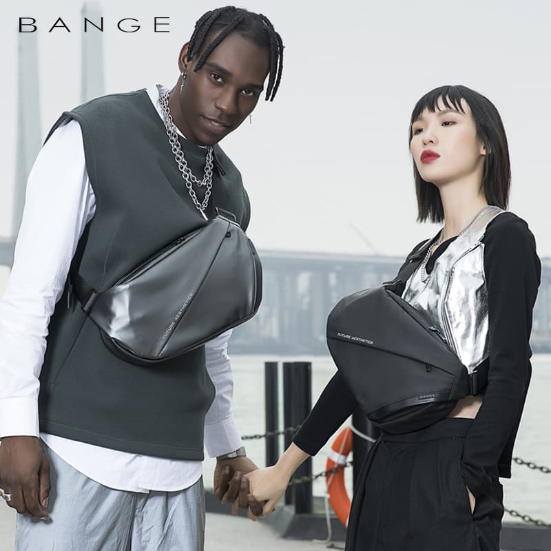 BANGE New Men's Sling Chest Bag Crossbody Bag Korean Style Casual Cross-border Men's Bag Cycling Bag