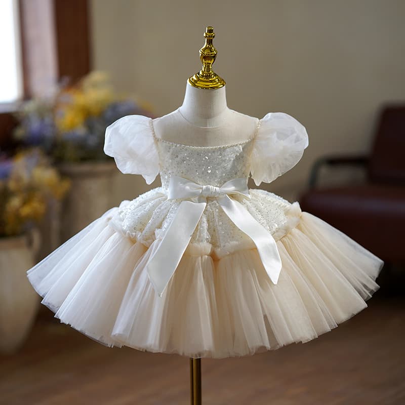 Children's Princess Dress Flower Girl Wedding Little Girl Wedding Dress Export Wish Host Piano Performance Costume Girl Gown