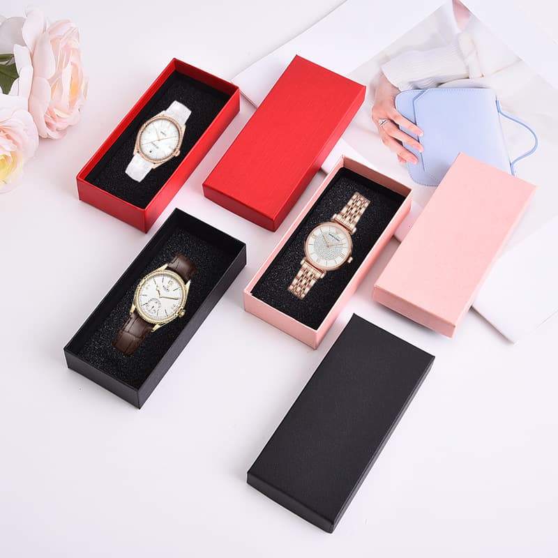 Watch Box with Sponge, Top and Bottom Lid, Watch Case for Jewelry Gifts Birthday Presents, Wholesale Watch Boxes