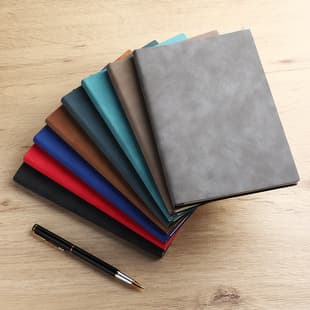 A5 Skin-Feel Notepad, Thickened Business Meeting Office Notebook, B5 Simple Thick Notepad with Custom Logo
