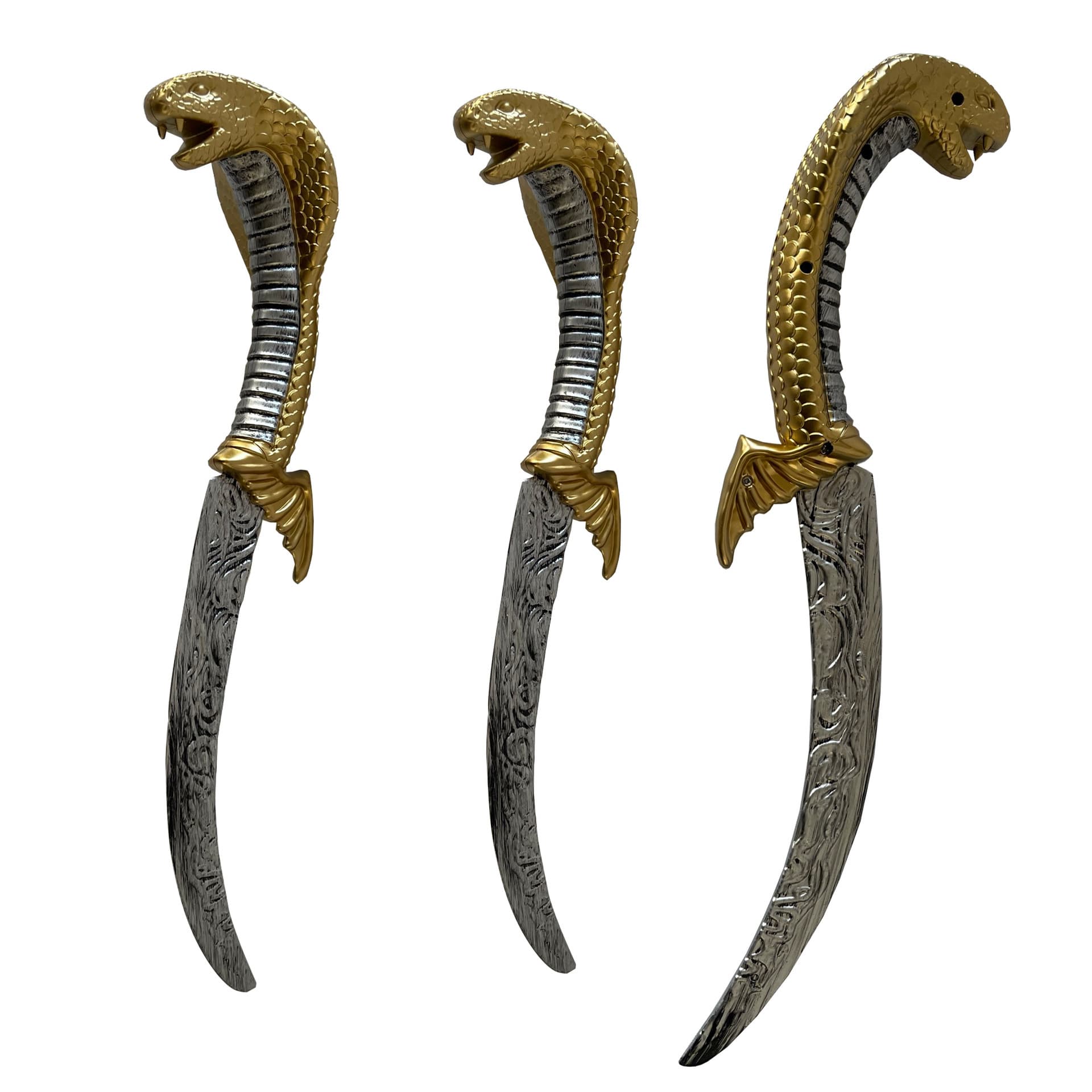 Halloween Toy Roman Weapon Sword Knife Realistic Samurai Sword Snake Head Knife Film Cosplay Devil Sword Plastic Customizable