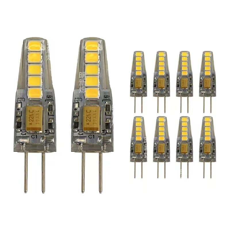 Cross-border G4 LED high-voltage 220V firefly corn small lamp bead AC12V 2835 silicone patch pin bulb