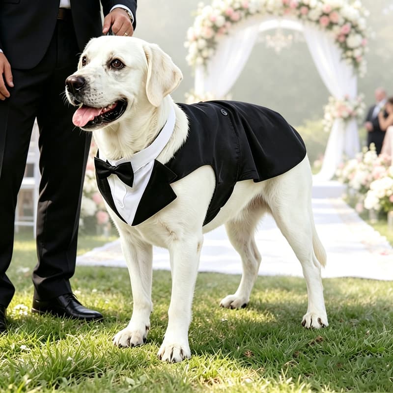 Dog Tuxedo Pet Wedding Best Man Suit Amazon Medium Large Dog Clothes Suit Bow Tie Set