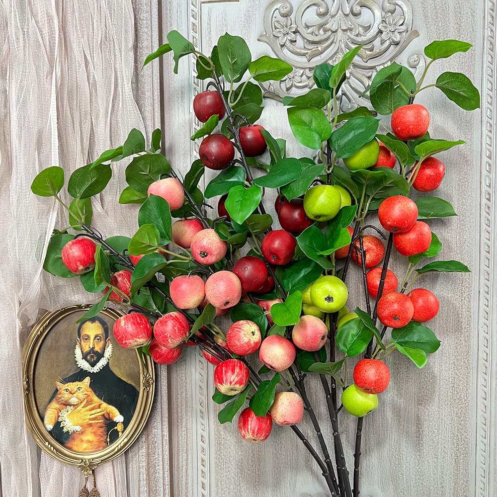 Small Apple Artificial Silk Flowers Handmade Bouquets Wedding Silk Flowers Decorative Flowers Wholesale Wedding Arrangement Floor Row Flowers