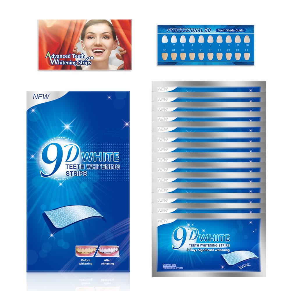 Cross-border Trade Supply 7 Pairs/14 Pairs Teeth Whitening Strips Remove Yellowing 5D Whitening Strips Beauty Teeth Strips