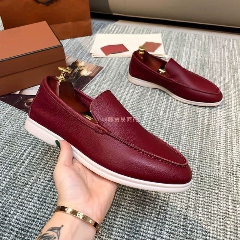 25 Autumn/Winter Loafers for Men Slip-On British Flats Comfortable Slip-On Flat Sole Couple Shoes Women's Size 35-48 Large Sizes
