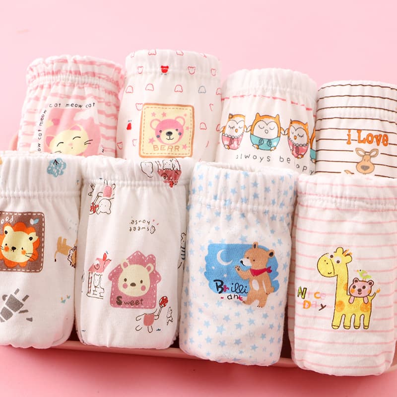 Girls' Cotton Underwear, Student Triangle Panties, Cute Girl Baby Panties, Factory Direct
