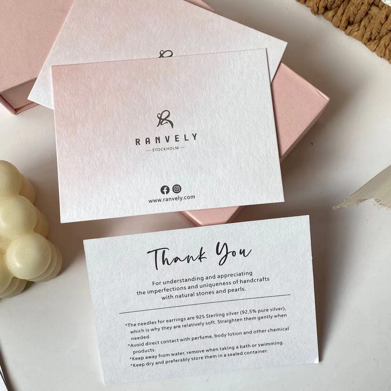 English thank you card Amazon foreign trade five-star thankyou e-commerce after-sales service return card printing