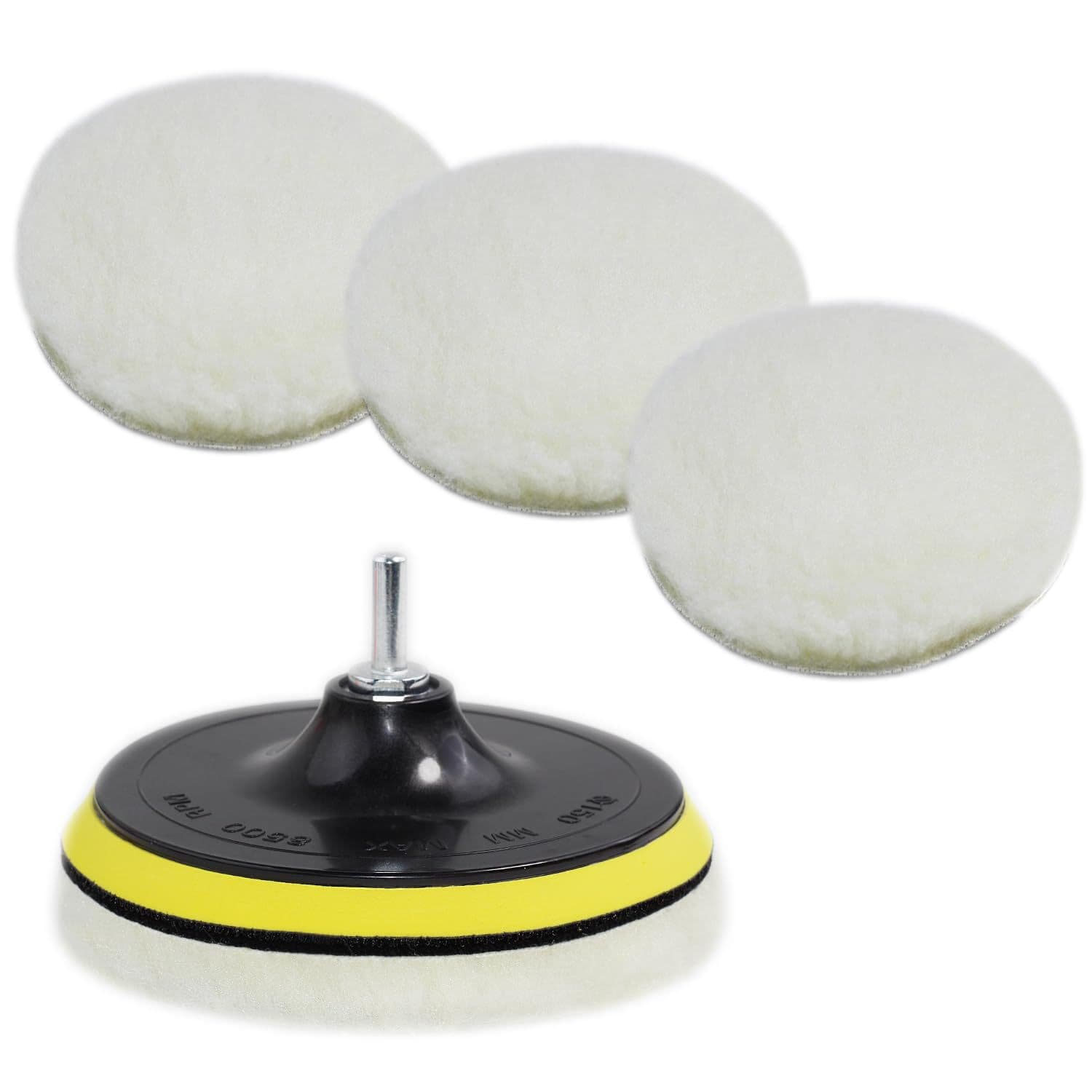 Wool Ball Polishing Kit 5-Piece Set, Car Detailing Waxing Cleaning Kit, Imitation Wool Wheel, Thickened Wool Pad, Wool Ball