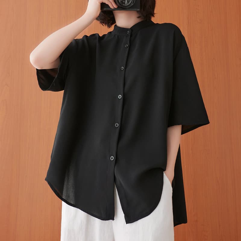 Actual Photo Plus Size Women's Clothing, Fat M Ice Silk Linen Refreshing Crew Neck Shirt Loose Casual T-Shirt Short Sleeve Top