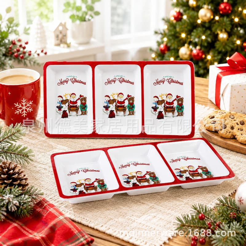 Xmas Melamine snack tray