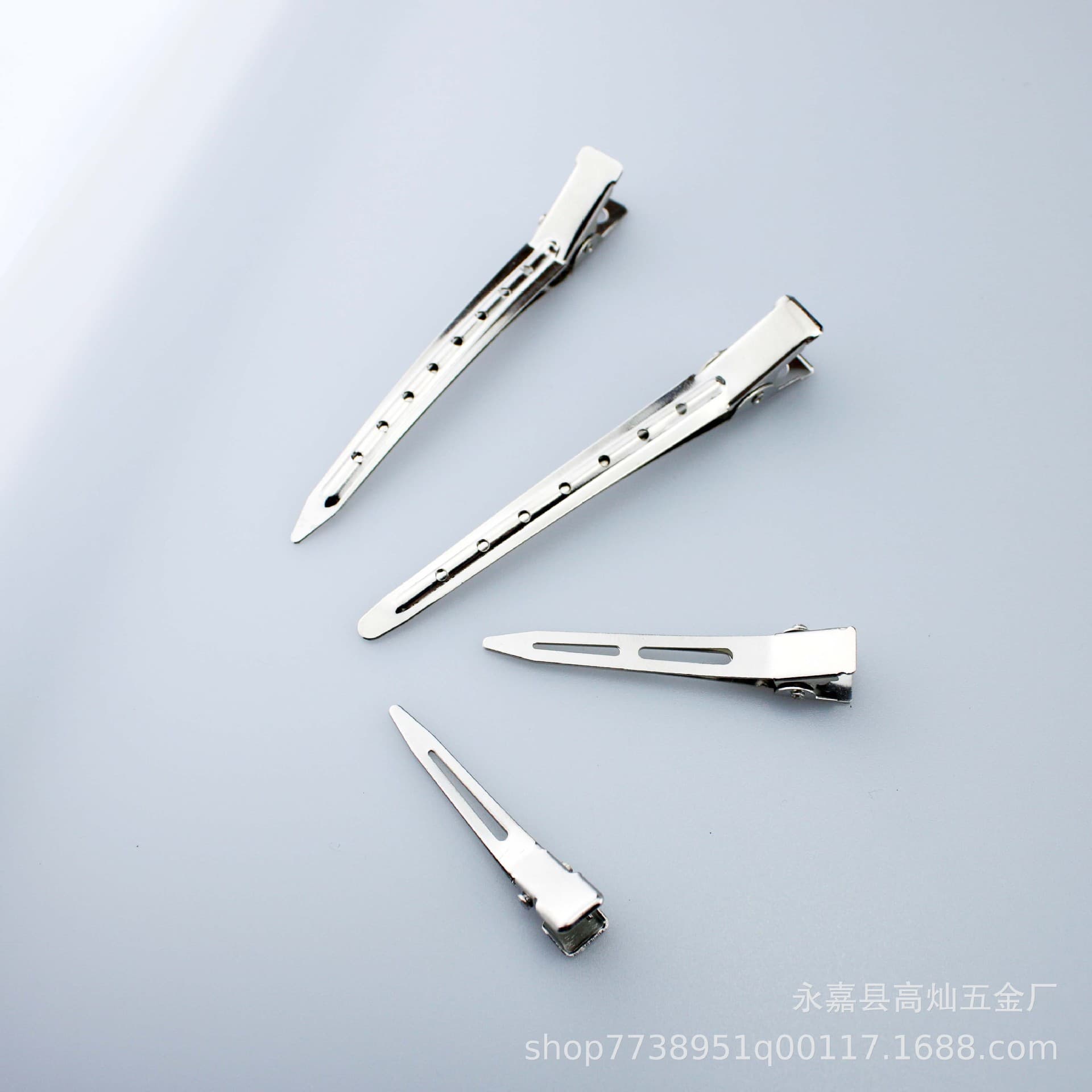 Metal Duckbill Hair Clips Hairdressing Salon Hair Styling Positioning Single Prong Clips Electroplated Sharp Tip