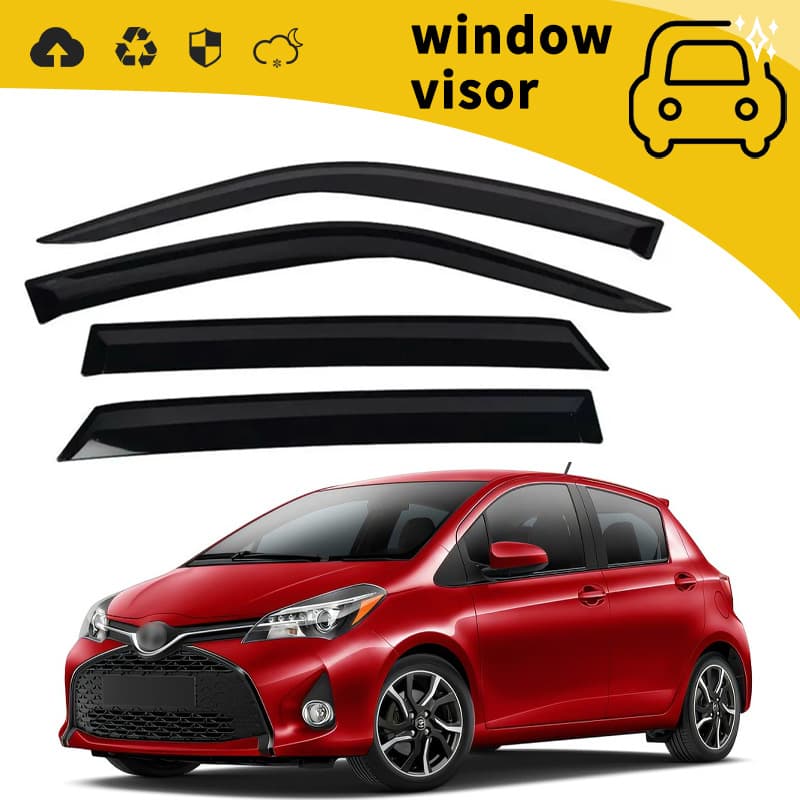 Rain Visor for 2017 Toyota Yaris Door Window Deflector Rain Shield Modification Decoration