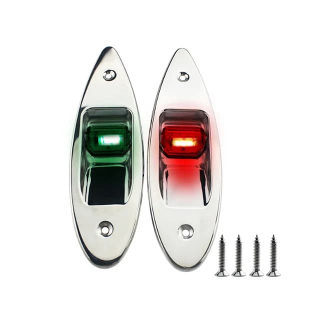 Canri Marine & Boat Supplies 12VDC Red & Green Pair Yacht Ship LED Navigation Signal Light