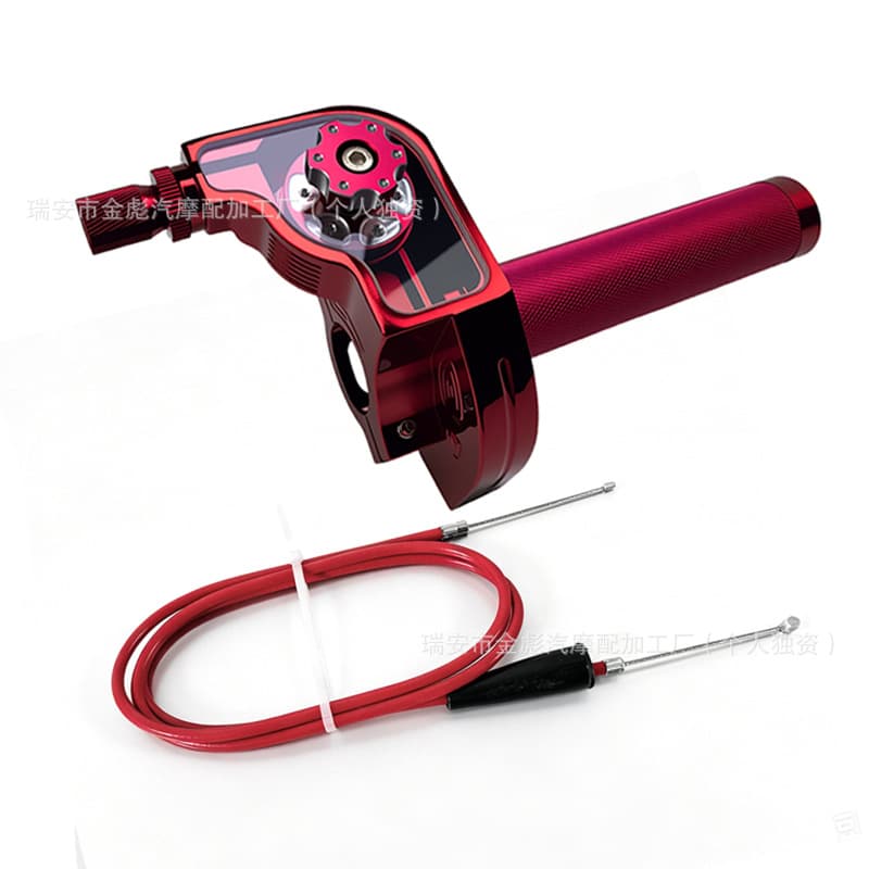 Motorcycle Parts Modified Cross-border Big Twist Throttle Grip for Electric Scooter CNC Gatling-style Handlebar Grip Throttle Assembly