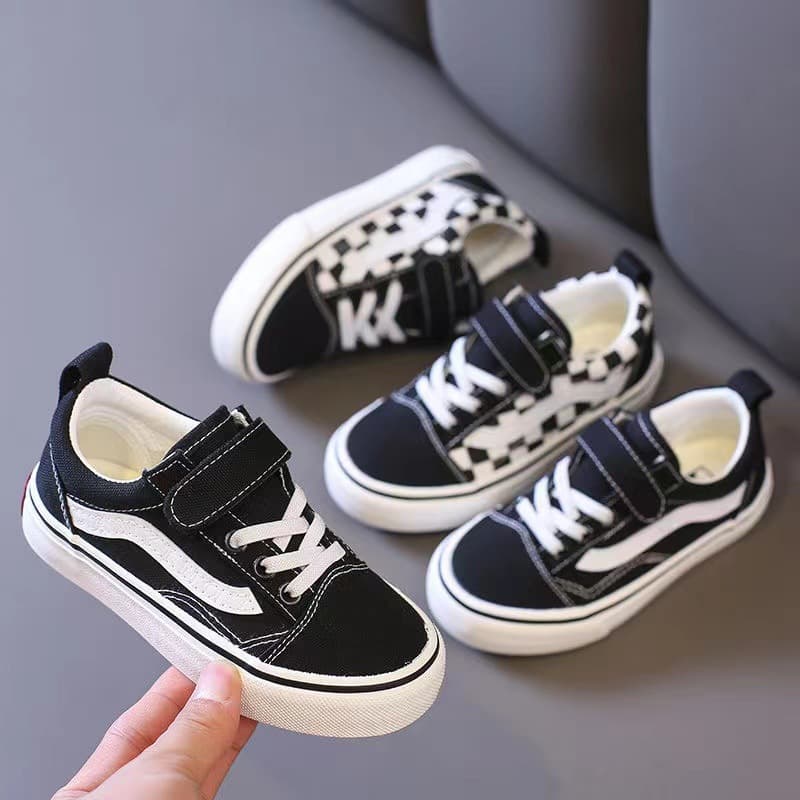 Korean Style Children's Canvas Shoes, Girls' Breathable Shoes, 2025 Spring/Autumn New Style Boys' Sneakers, Kindergarten Indoor Shoes
