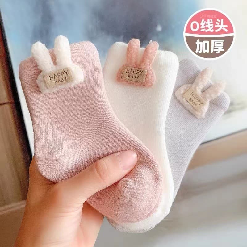 2026 Winter New Product Newborn Baby Socks Cartoon Thickened Terry Warm Mid-Calf Socks for Infants and Toddlers