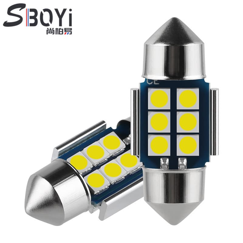 New Dual-Peak Decoding Reading Light 28MM 3030 Dome 6SMD High Brightness Canbus LED Car Light