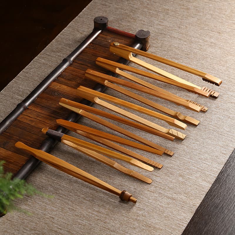 Creative bamboo tea tongs, Kung Fu tea set accessories, simple tea tongs and tweezers, tea set accessories, factory direct sales.