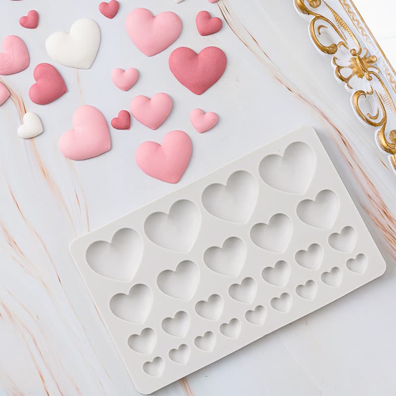 Diy520 Silicone Multiple Heart-Shaped Fondant Chocolate Mold Mousse Heart Cake Silicone Mold Baking