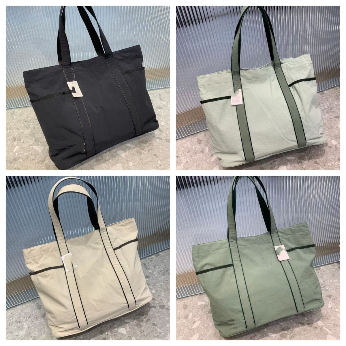 Lu 20L large pocket portable tote bag casual simple sports large capacity shoulder bag lightweight trendy shoulder bag