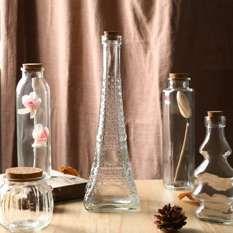Glass Wishing Bottle Star Jar Birthday Gift Five-Star Bottle Transparent Creative Drift Bottle Empty Bottle Wholesale in Stock