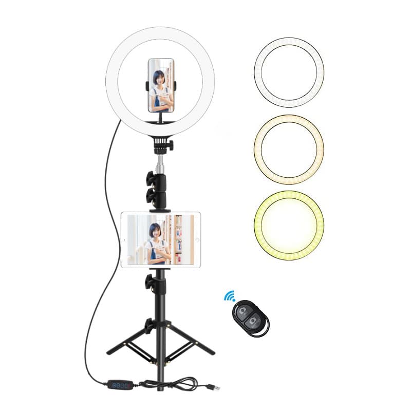Amazon Exclusive 13-inch Phone Holder with Ring Light for Live Streaming and Beauty Selfies, Customizable LED Fill Light