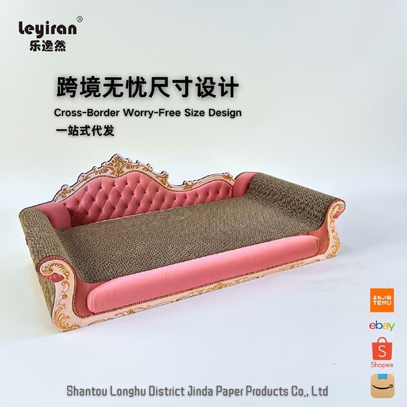 Cat Sofa Scratching Board Nail Grinder Luxury Cat Bed Scratch Toy Wear-Resistant Corrugated Cardboard Cat Scratcher