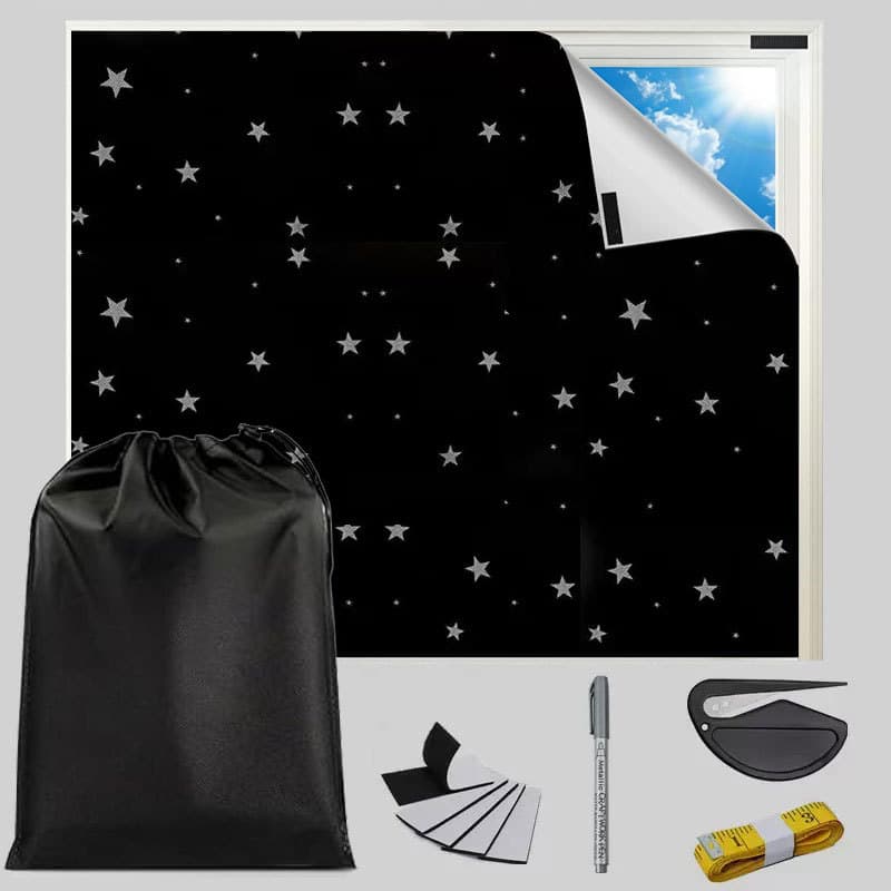 Amazon Portable Blackout Curtains, Star-Shaped Blackout Travel Curtains, Cuttable Velcro Blackout Curtains, DIY