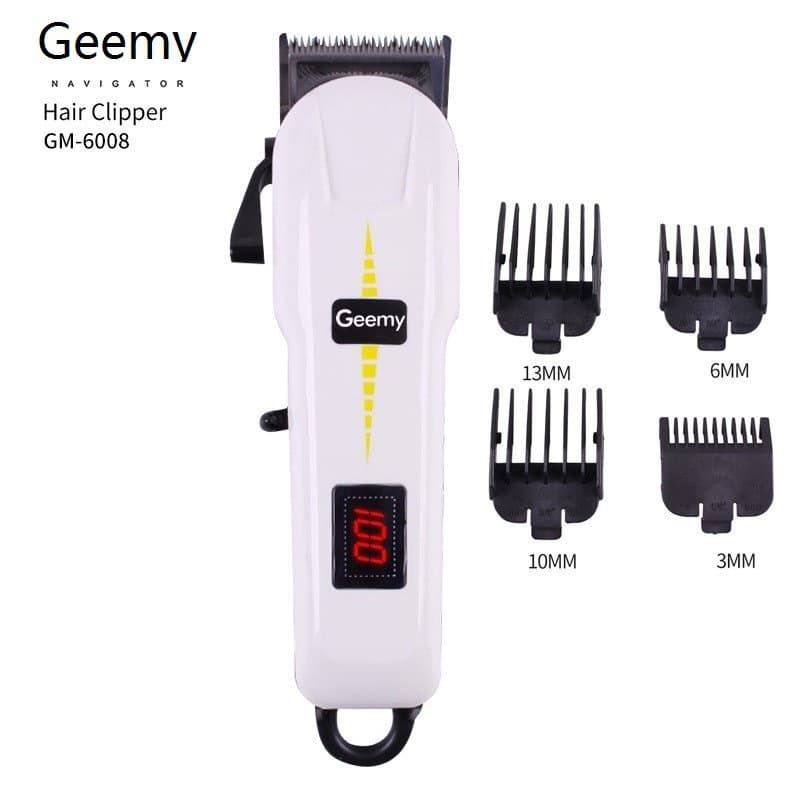 GEME GM6008 Pomade Electric Trimmer Household Large Capacity Silent Hair Clipper LCD Display Electric Trimmer In Stock