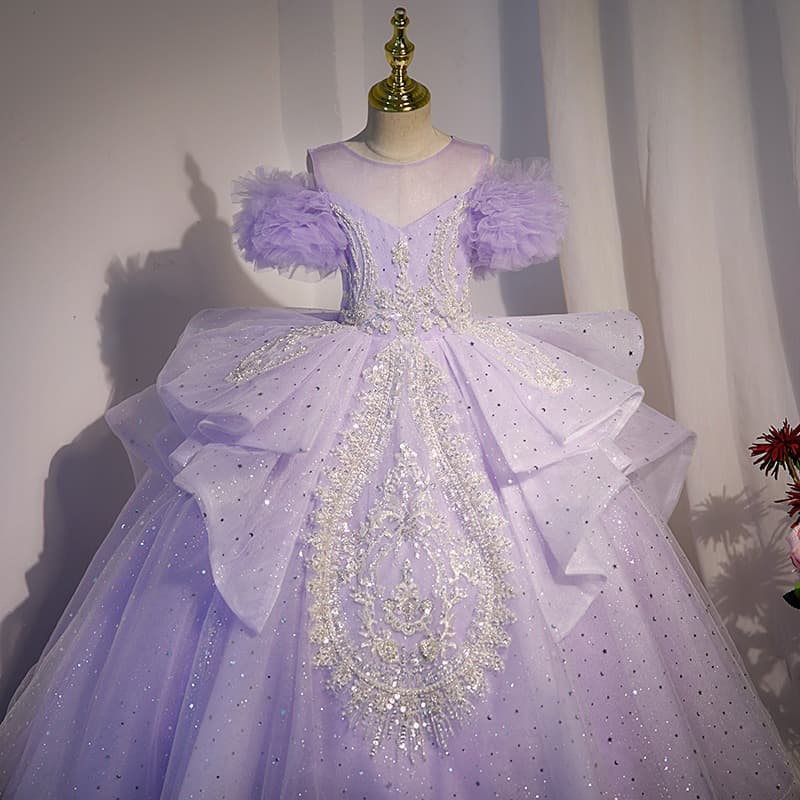 Flower Girl Wedding Dress Princess Gown New Children's Birthday Piano Performance Outfit Kids Wedding Dress Runway Show