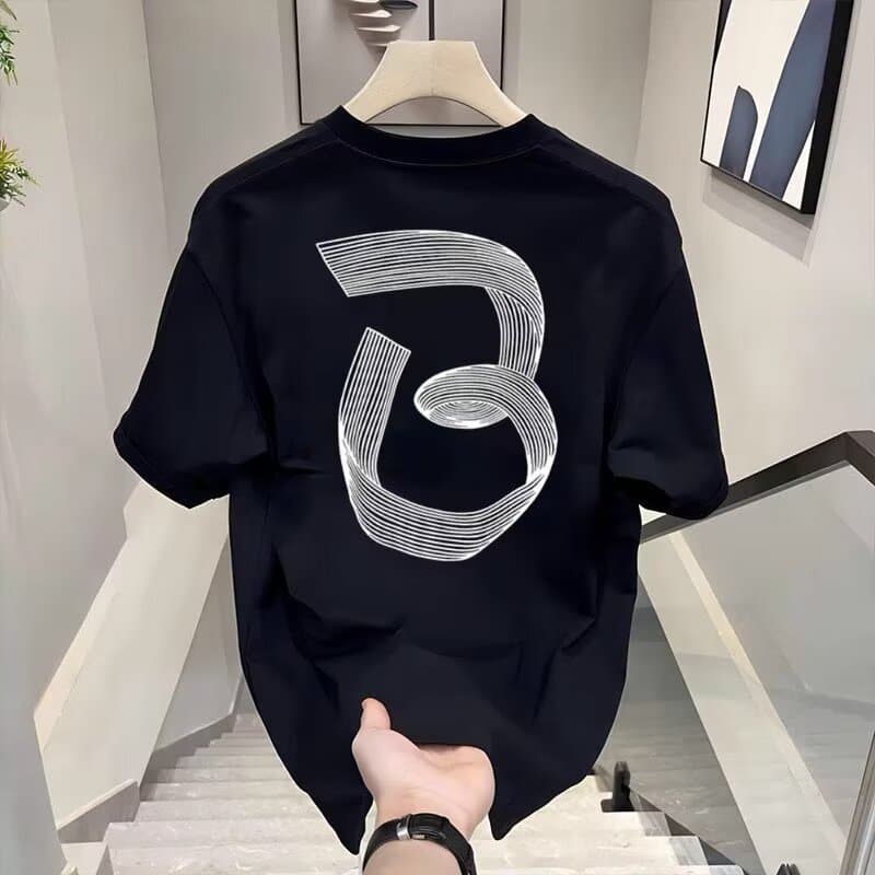 [Heavyweight Pure Cotton] Men's Trendy Printed T-Shirt Summer New Short Sleeve | Breathable Comfortable Personalized Chinese Style Pattern