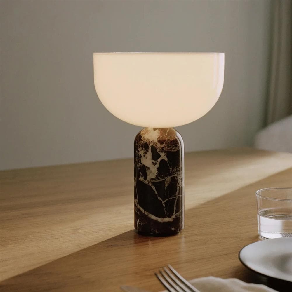 Touch Charging Desk Lamp Designer Creative Study Bedroom Vintage Cream Style Marble Decorative Table Lamp
