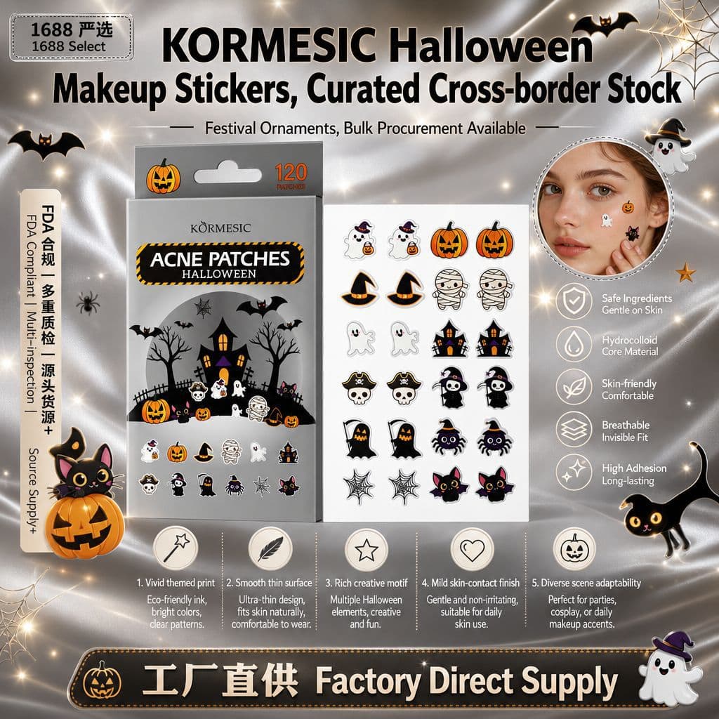 Selected KORMESIC Halloween Face Patch Pimple Patch Even Skin Tone Cross-border Foreign Trade Manufacturer In Stock