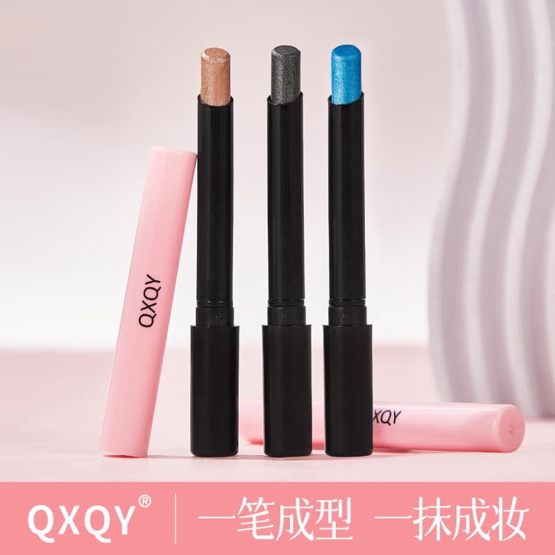 QXQY Lazy Eyeshadow Stick Waterproof Smudge-Proof Highlight Brightening Long-Lasting Aegyo Sal Eyeliner Pen Beauty Cross-Border Foreign Trade