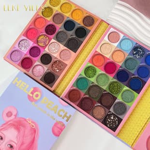 Cross-Border Bestseller LEKE YIEES 78-Color Eyeshadow Palette Three-Layer Flip Book Style Pearl Matte Blush Highlighter All-in-One